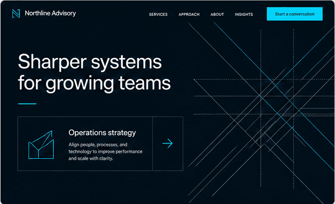 Northline Advisory professional services website preview