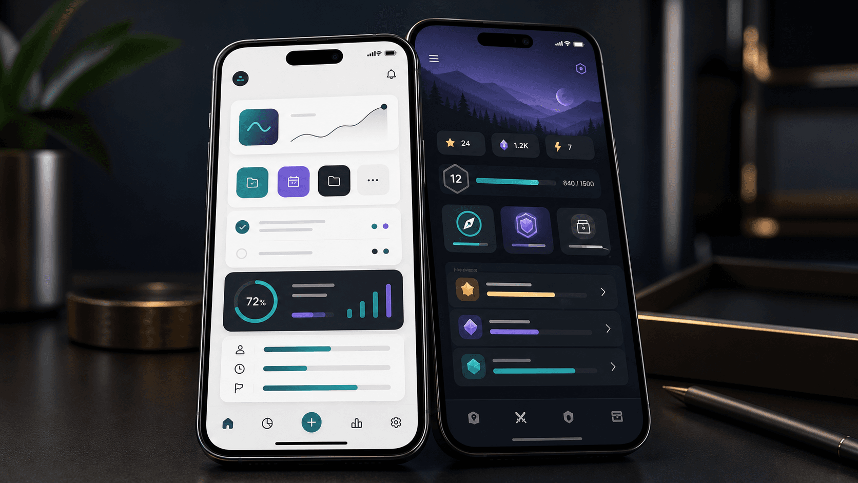 Mobile app product area visual preview